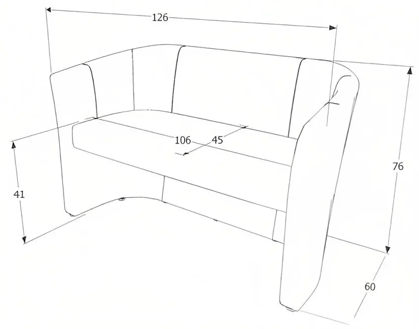Canapea Signal TM-2 (Light Brown/Wenge) - 2