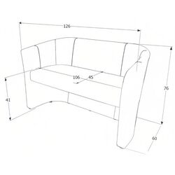 Canapea Signal TM-2 (Navy Blue/Wenge) Thumb