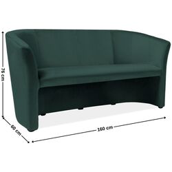 Диван Signal TM-3 Velvet (Green/Wenge) Thumb