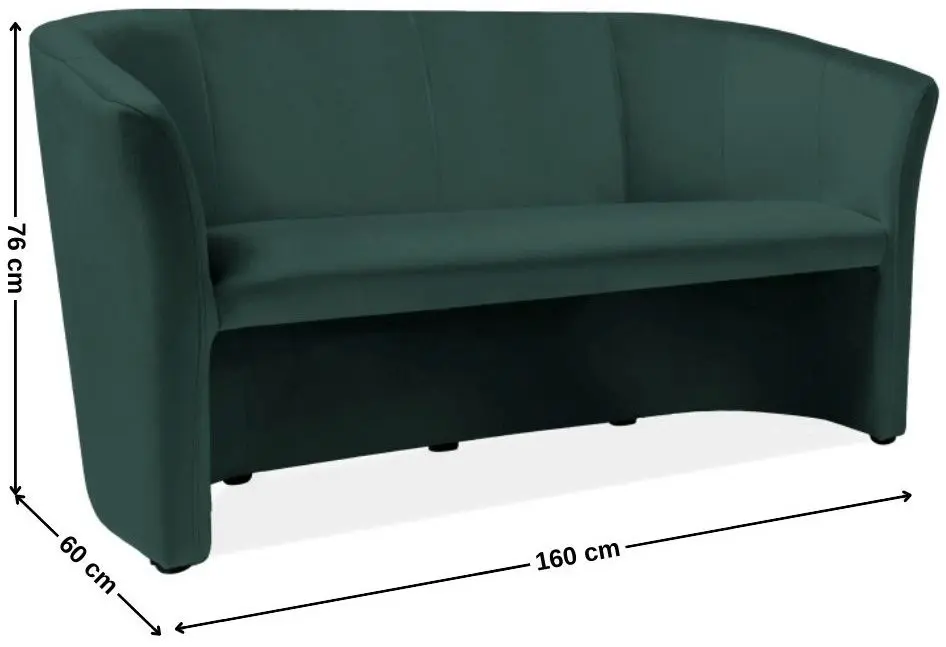 Диван Signal TM-3 Velvet (Green/Wenge) - 3