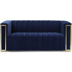 Диван Signal Vogue 2 Velvet (Navy Blue/Gold) Thumb
