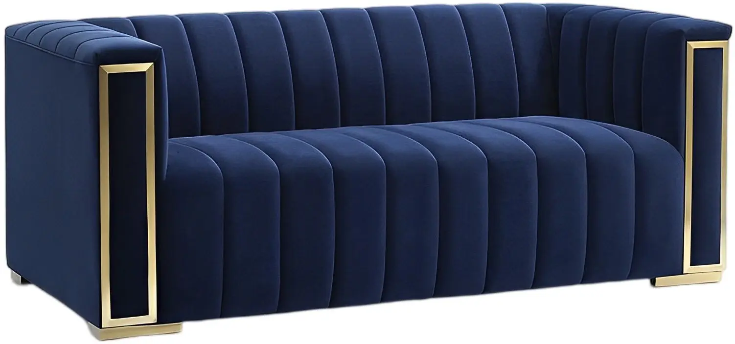 Диван Signal Vogue 2 Velvet (Navy Blue/Gold)