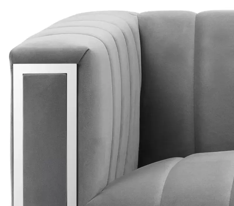 Диван Signal Vogue 3 Velvet (Gray/Silver) - 3