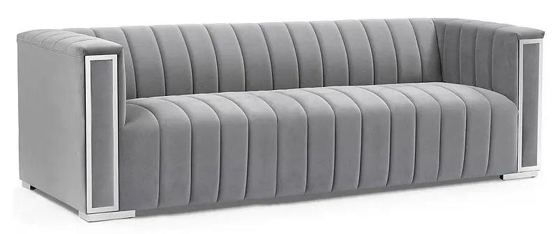 Диван Signal Vogue 3 Velvet (Gray/Silver)