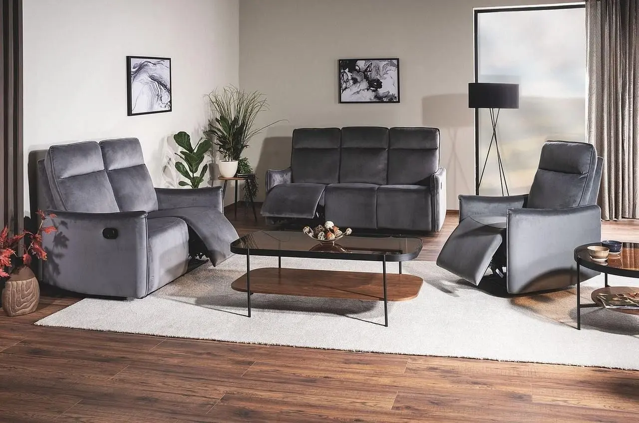 Кресло-реклайнер Signal Travis 2 Bluvel 14 (Grey) - 6