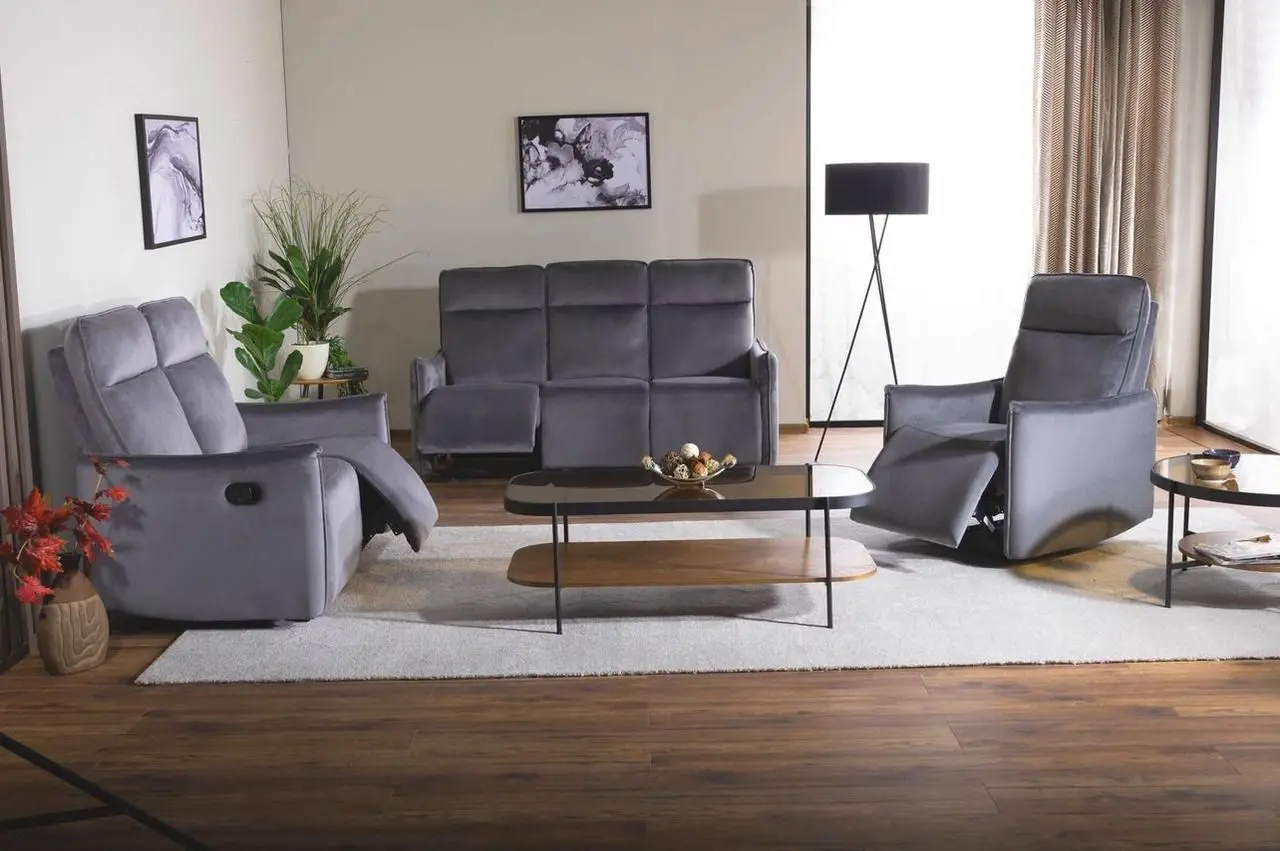 Кресло-реклайнер Signal Travis 3 Bluvel 14 (Grey) - 7