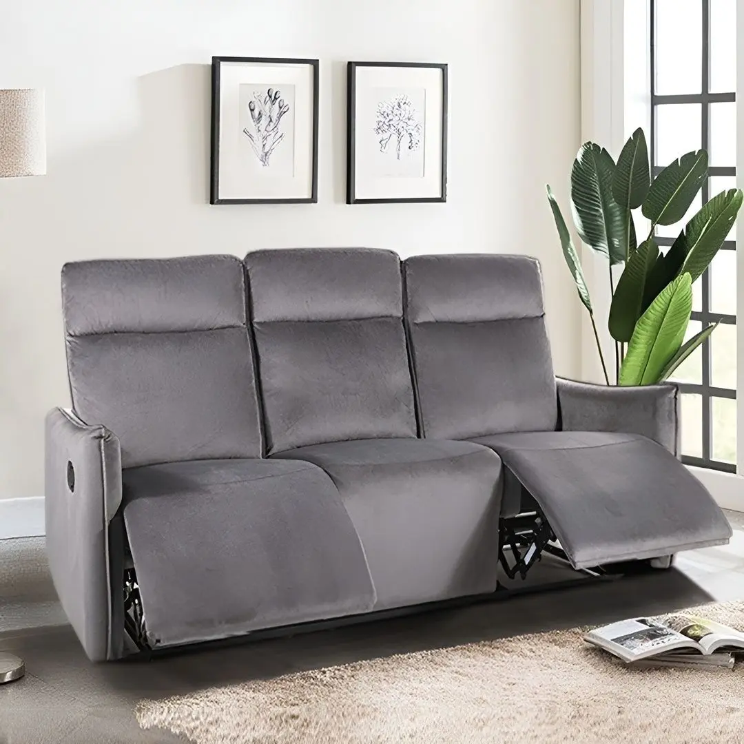 Кресло-реклайнер Signal Travis 3 Bluvel 14 (Grey)