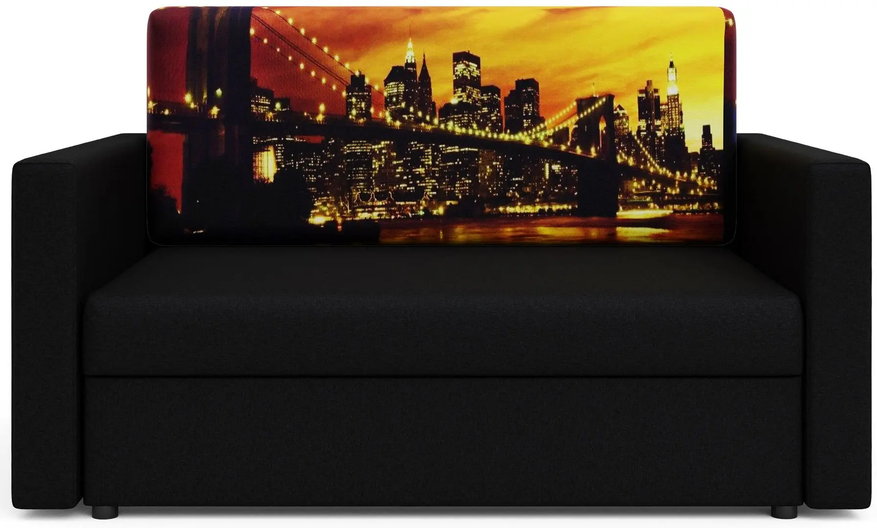 Canapea Space Meble Amerykanka Heven 120 Bridge/Sawana14 (Black) - 5