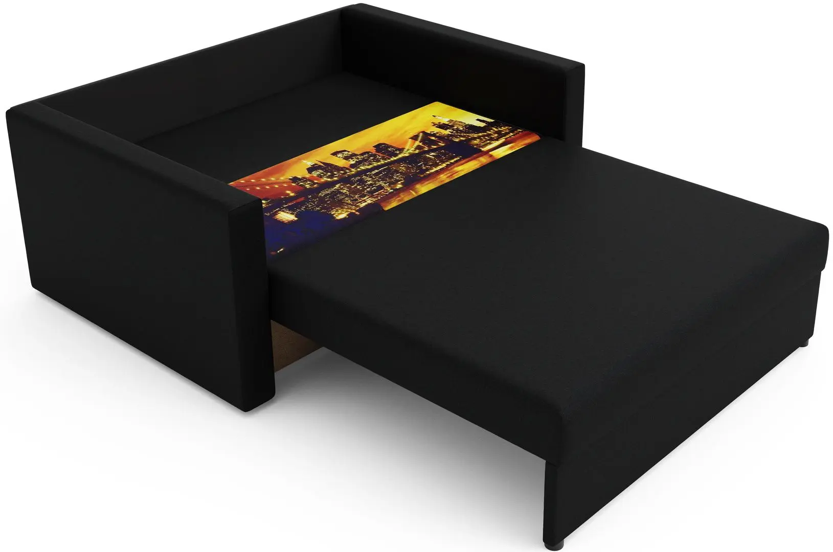 Canapea Space Meble Amerykanka Heven 120 Bridge/Sawana14 (Black) - 3