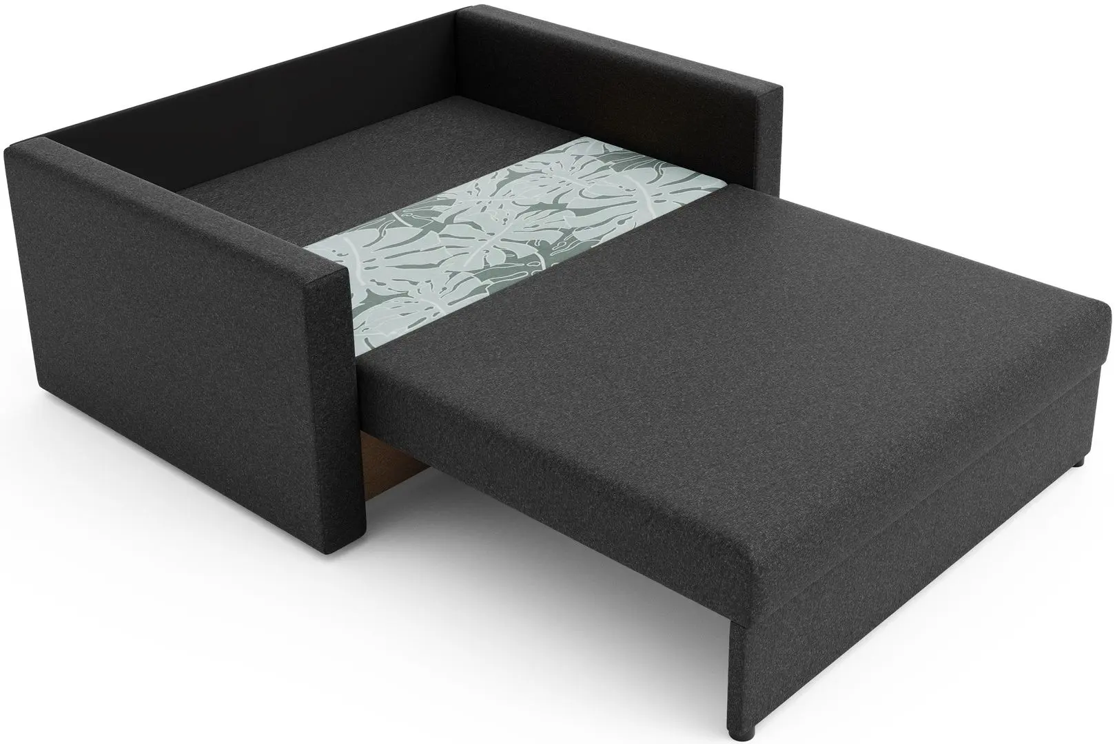 Canapea Space Meble Amerykanka Heven 120 Flowers/Sawana 05 (Gray Dark) - 3