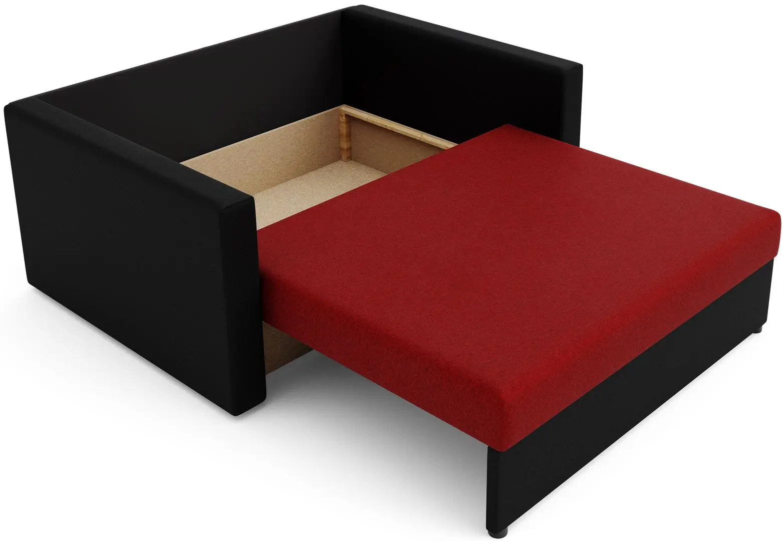 Canapea Space Meble Amerykanka Heven 120 Sawana 13/Sawana 14 (Red/Black) - 3