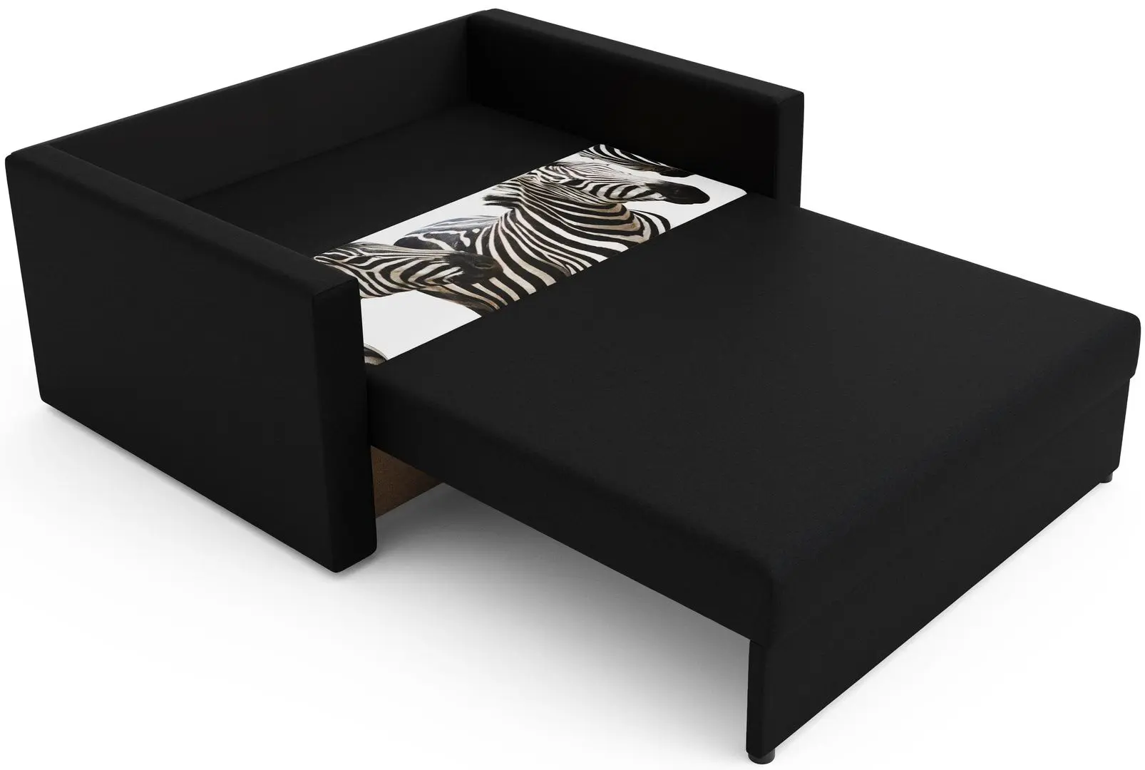 Диван Space Meble Amerykanka Heven 120 Zebra/Sawana 14 (Black) - 3