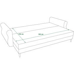 Canapea Space Meble Apollo Itaka 48 (Beige Dark) Thumb