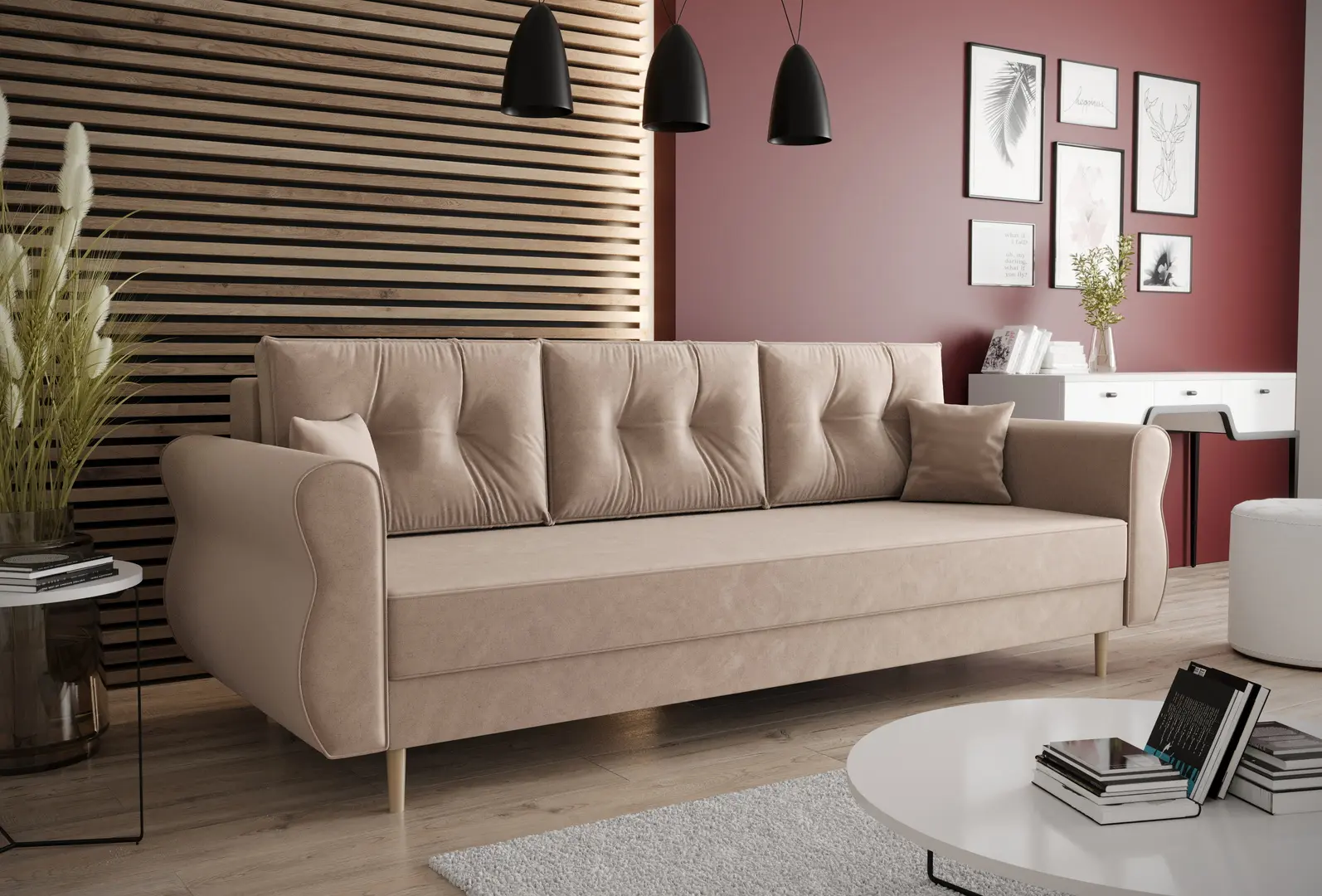 Canapea Space Meble Apollo Itaka 48 (Beige Dark)