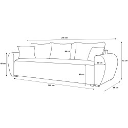 Canapea Space Meble Molisa Cosmic 10 (Cream) Thumb