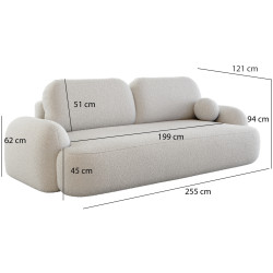 Диван Space Meble Molly Terra Frotte 1 (Cream) Thumb
