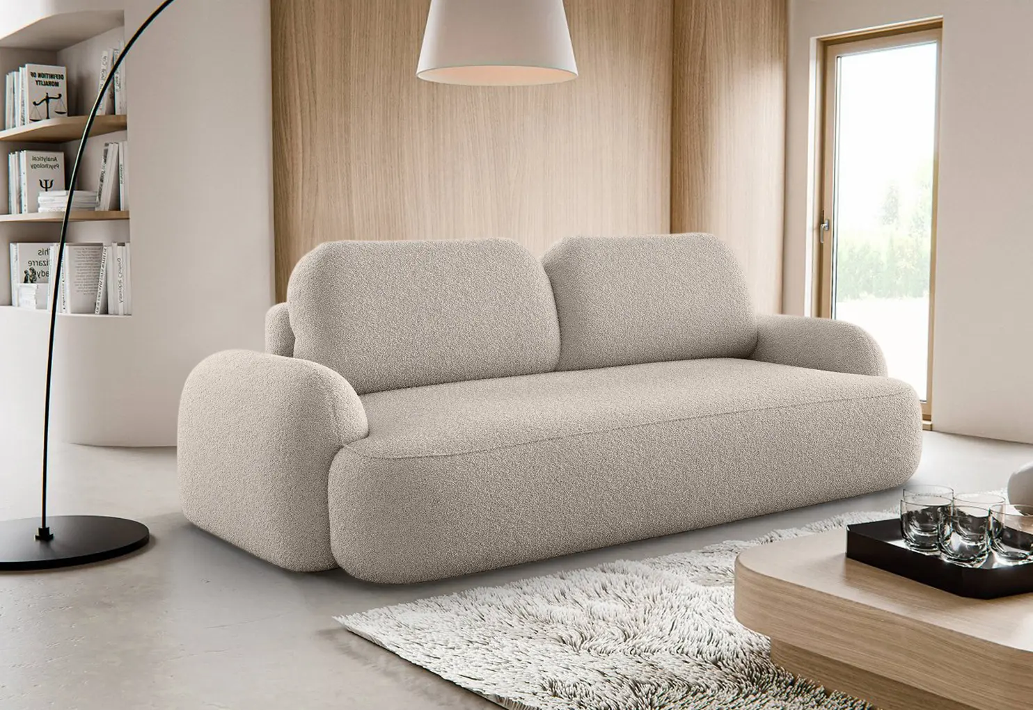 Canapea Space Meble Molly Terra Frotte 3 (Beige)