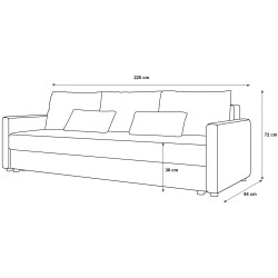 Canapea Space Meble Mos Itaka 50 (Gray Light) Thumb