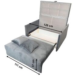 Canapea extensibila Tempo Kondela Alana Gray Light (2 locuri) Thumb