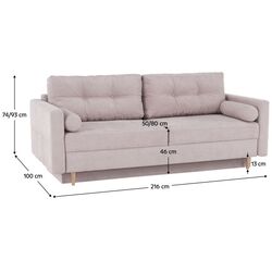 Диван раскладной Tempo Kondela Aurelia (Antique Pink) Thumb