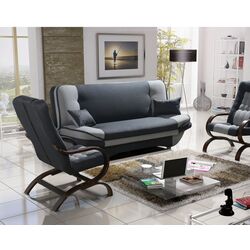Диван раскладной Tempo Kondela Guru (Light Gray/Dark Gray) Thumb