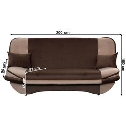 Canapea extensibila Tempo Kondela Guru (Taupe/Brown) Thumb