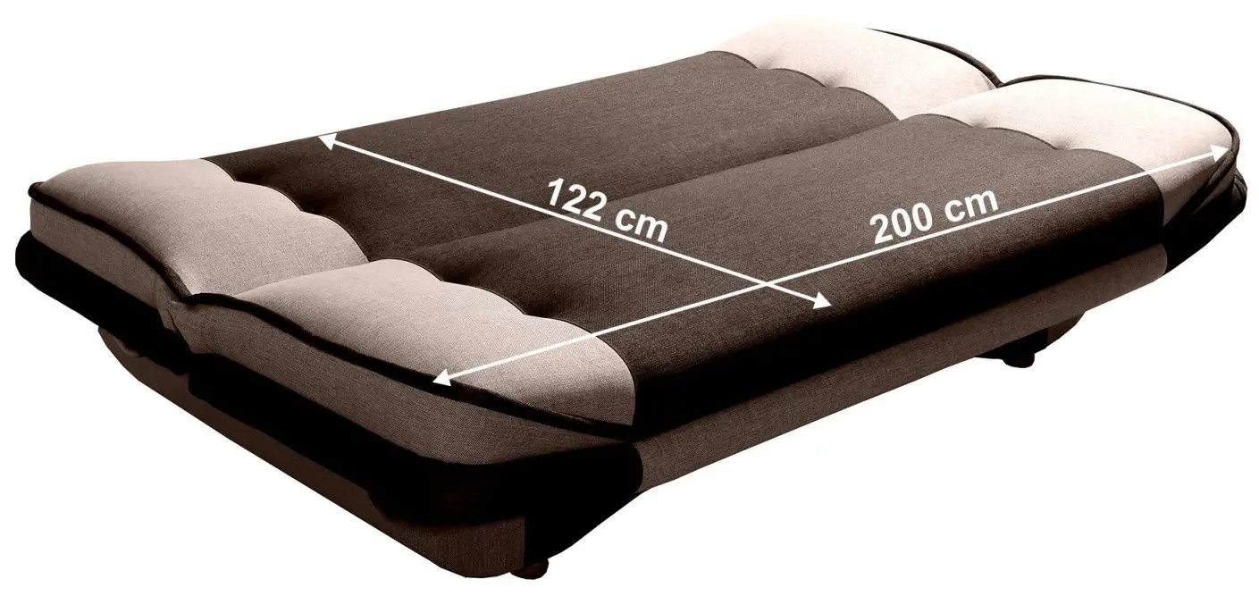 Canapea extensibila Tempo Kondela Guru (Taupe/Brown)