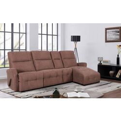 Canapea-recliner de colt Tempo Kondela Trojan Roh Right (Brown)