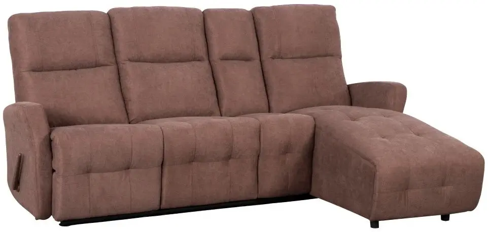Canapea-recliner de colt Tempo Kondela Trojan Roh Right (Brown)