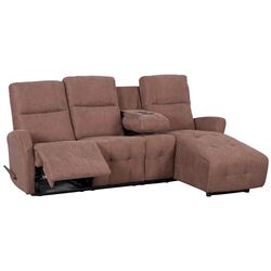 Canapea-recliner de colt Tempo Kondela Trojan Roh Right (Brown) Thumb