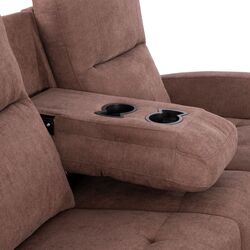 Canapea-recliner de colt Tempo Kondela Trojan Roh Right (Brown) Thumb