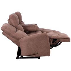Canapea-recliner de colt Tempo Kondela Trojan Roh Right (Brown) Thumb