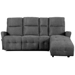 Диван-реклайнер угловой Tempo Kondela Trojan Roh Right (Dark Gray) Thumb