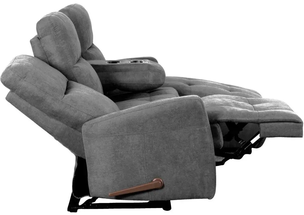 Диван-реклайнер угловой Tempo Kondela Trojan Roh Right (Dark Gray)