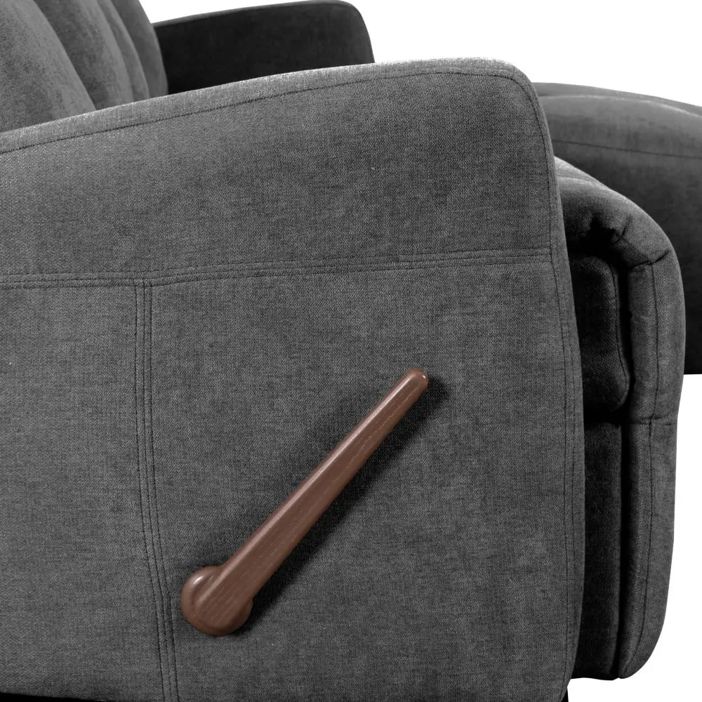 Диван-реклайнер угловой Tempo Kondela Trojan Roh Right (Dark Gray)