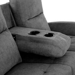 Диван-реклайнер угловой Tempo Kondela Trojan Roh Right (Dark Gray) Thumb
