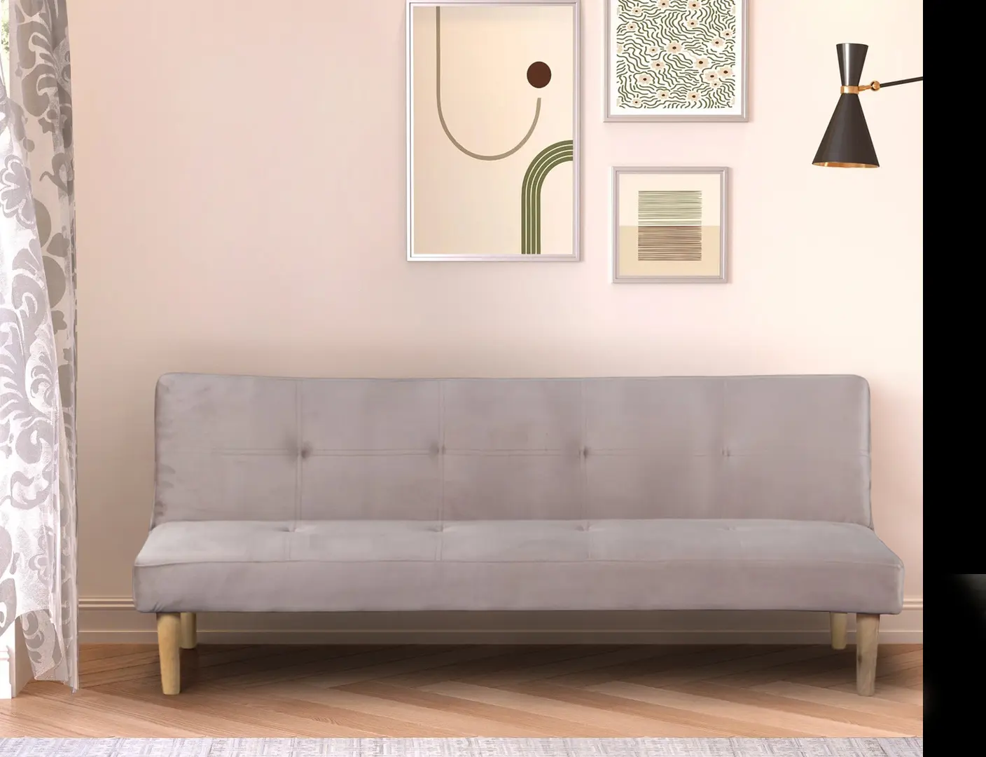 Canapea Tempo Kondela Alida (Brown Gray/Oak)