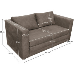 Диван Tempo Kondela Beja (Gray Brown) Thumb