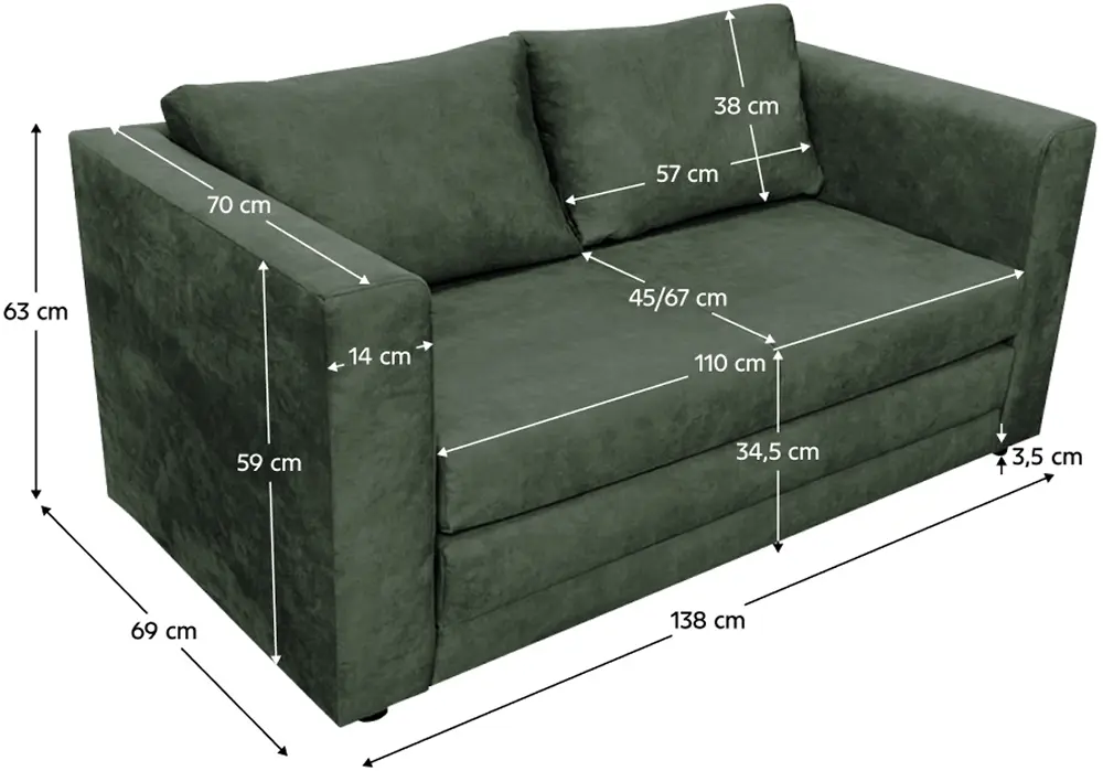 Диван Tempo Kondela Beja (Green)