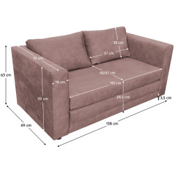 Диван Tempo Kondela Beja (Pink) Thumb