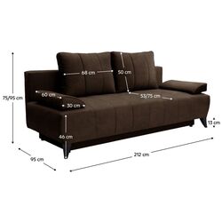 Canapea Tempo Kondela Bero (Brown) Thumb