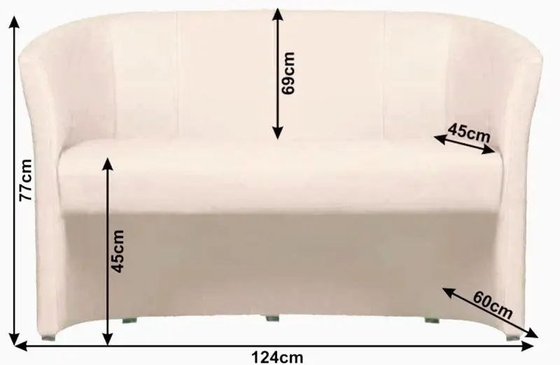 Fotoliu dublu Tempo Kondela Cuba (Beige)