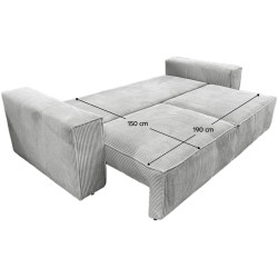 Canapea Tempo Kondela Harpera Big Sofa (Light Gray) Thumb