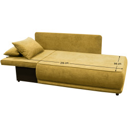 Canapea Tempo Kondela Liami Left (Mustard) Thumb