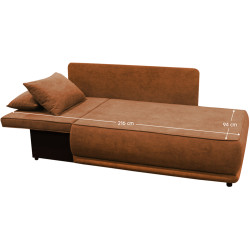 Canapea Tempo Kondela Liami Left (Terracotta) Thumb