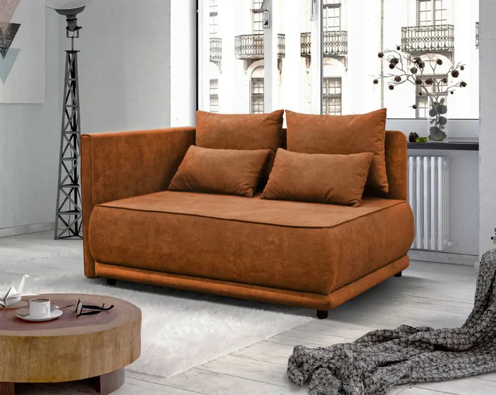 Canapea Tempo Kondela Liami Left (Terracotta)