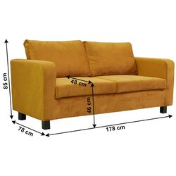 Canapea Tempo Kondela Luana 3-locuri (Mustard) Thumb