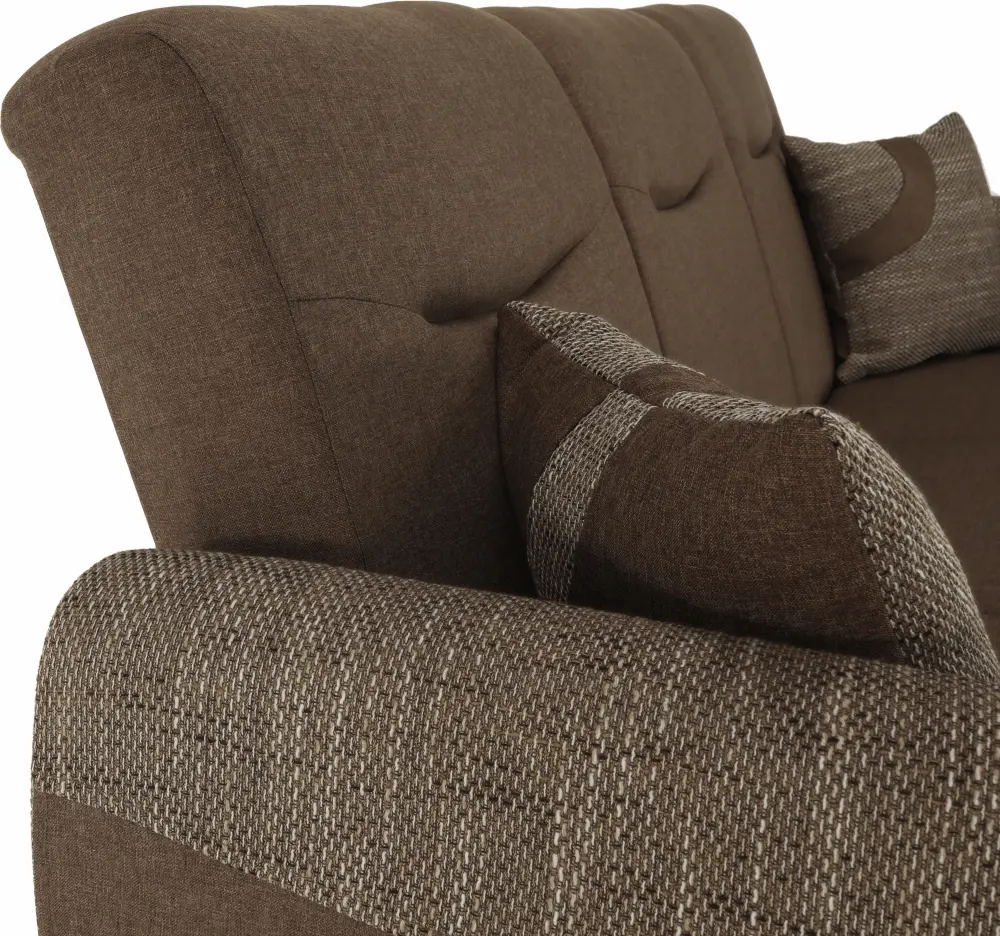 Canapea Tempo Kondela Milo (Brown/Dark Beige)