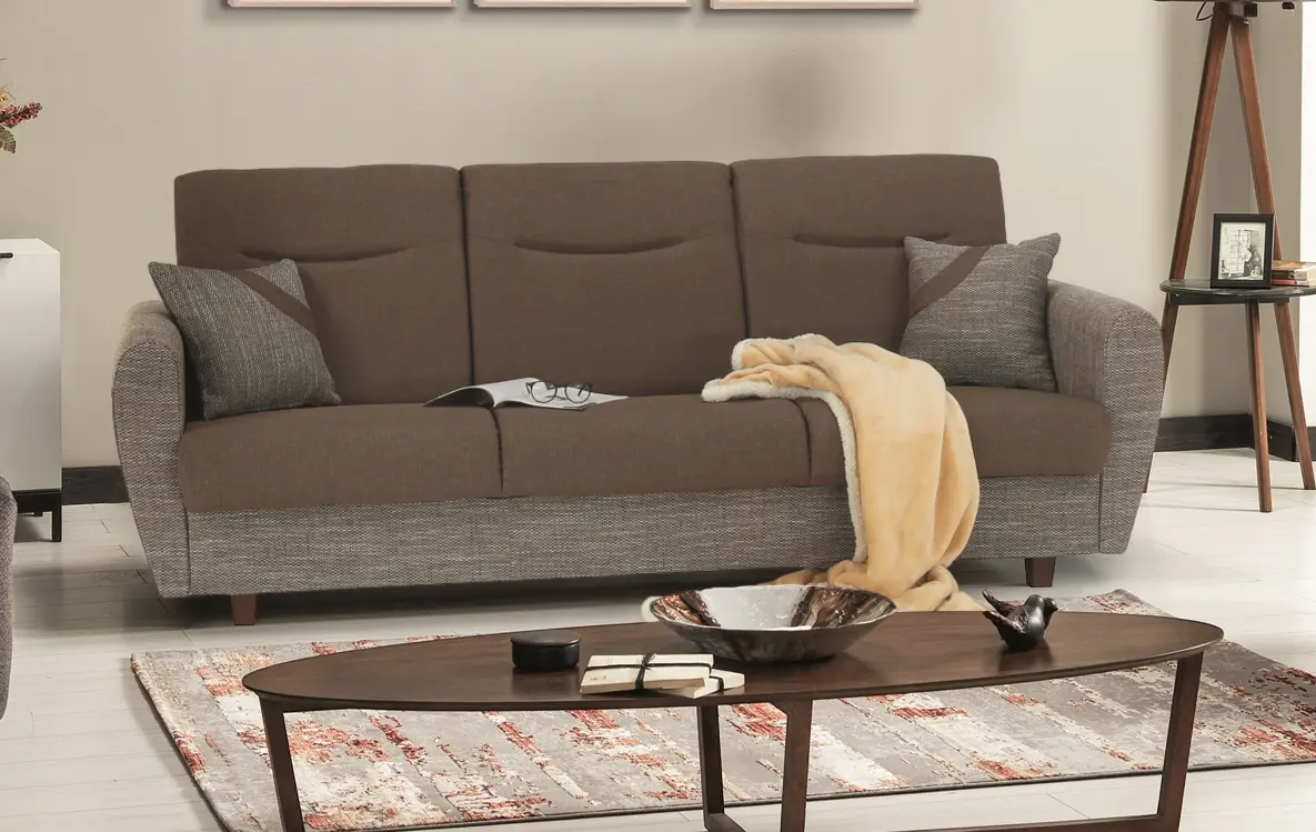 Canapea Tempo Kondela Milo (Brown/Dark Beige)