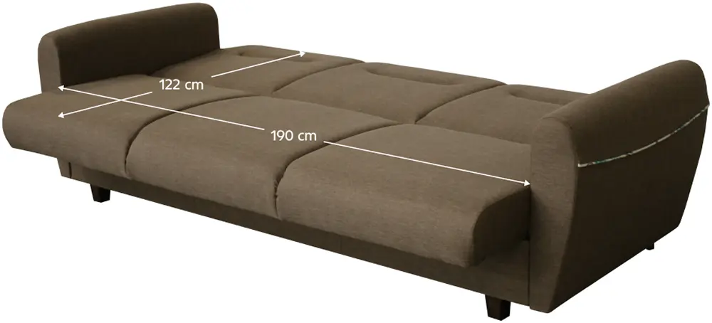 Canapea Tempo Kondela Milo Savana 25 (Brown)